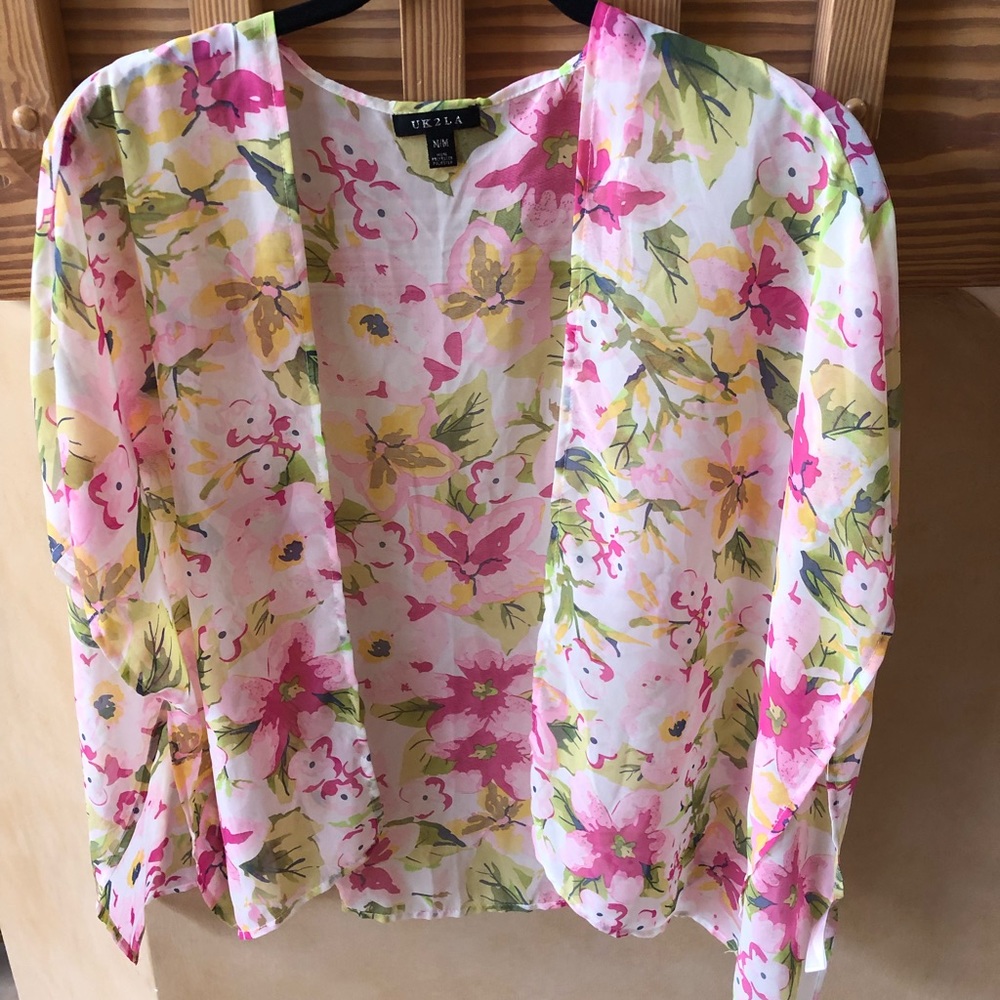 UK2LA Floral Sheer Kimono